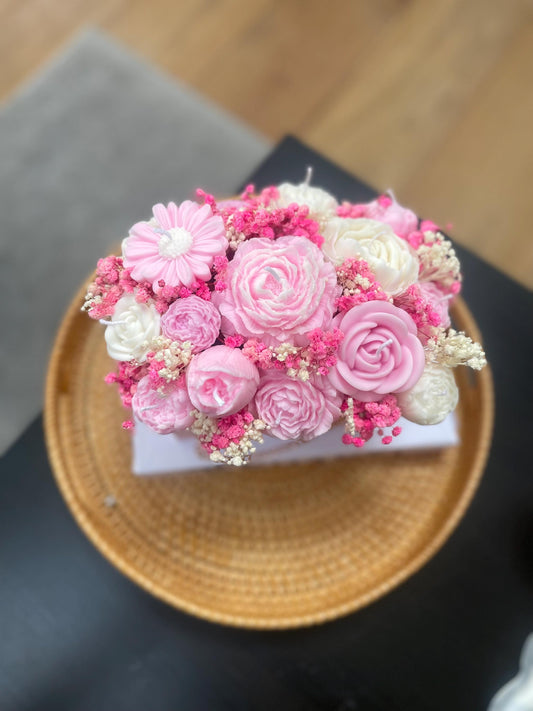 Flower Bouquet Gift | Scented Candles Flowers | Soy Wax Flowers Bouquet | Birthday Gift