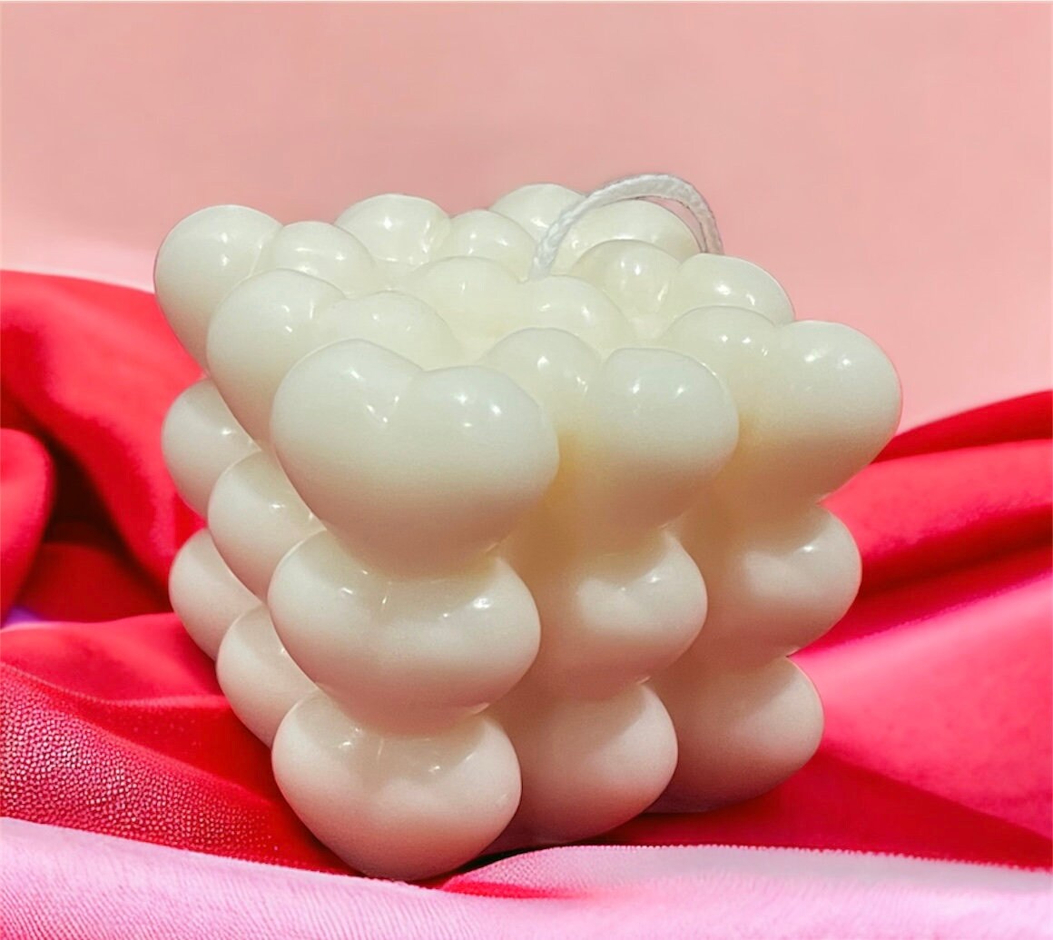 Heart Bubble scented candle | Mother’s Day gift idea | Soy wax bubble candle | Heart shaped candle | Gift idea for wife | lovers | Lighting