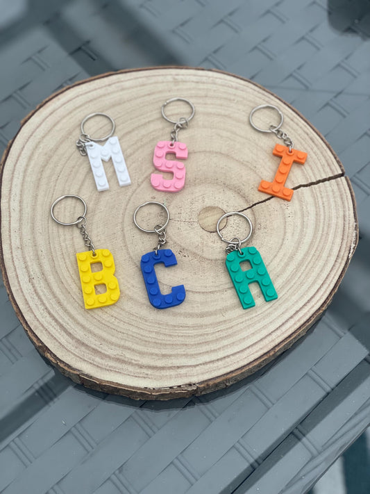 Personalised Letter Keyring | Kids Name Initial Keychain | Party Bag Filler | Backpack Keychain | Lunchbox Keyring