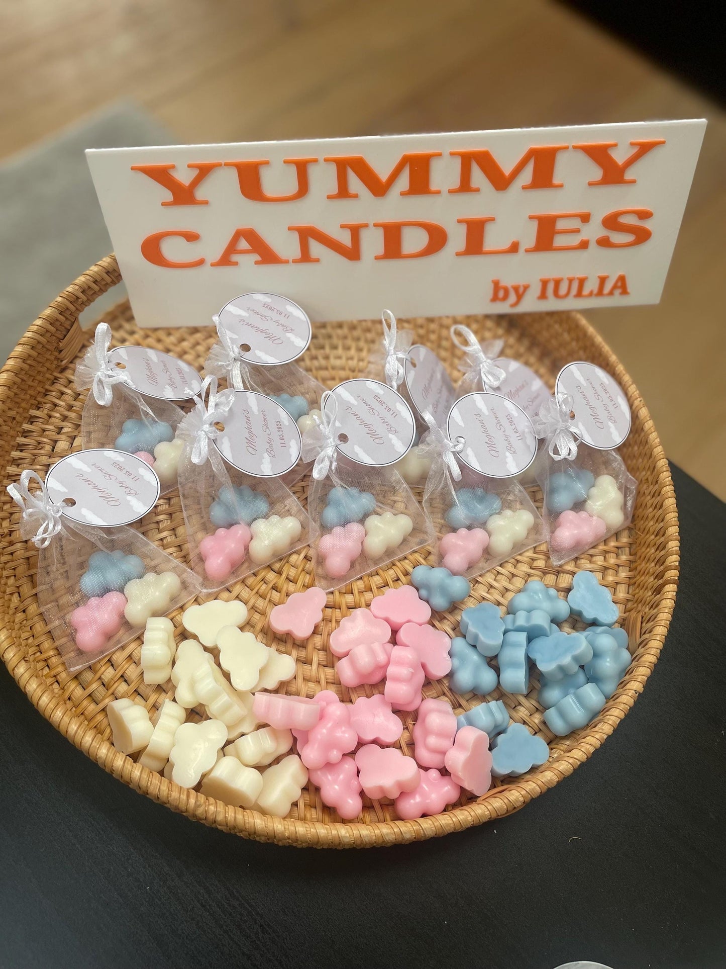 Personalised Baby Shower Favours | Clouds Wax Melt | Gender Reveal | Birthday Party Favours
