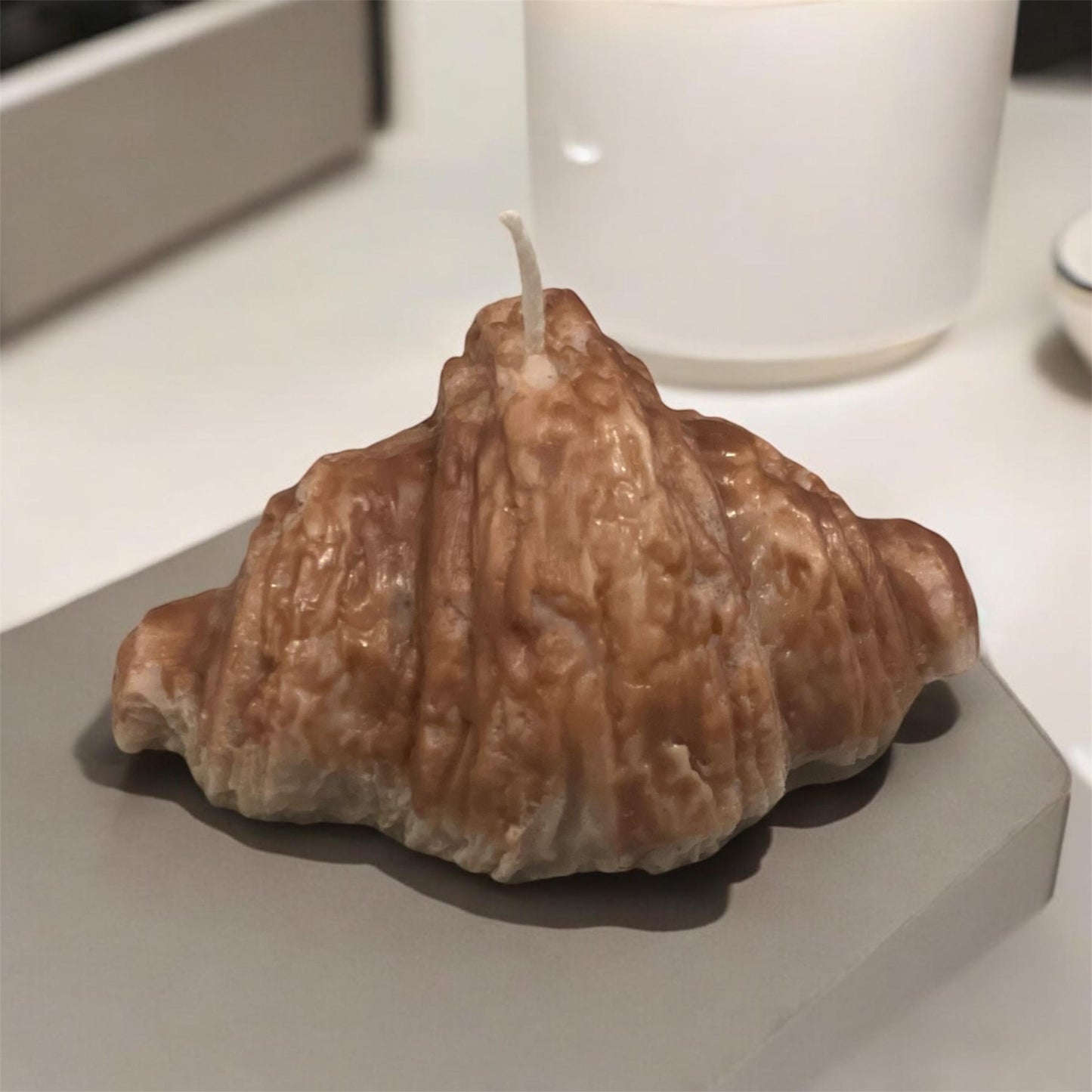 Croissant Shaped Candle | Soy wax candle | Cute Candle | Unique Gift For Croissants lovers